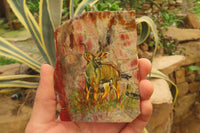 Hand Made African Kudu Buck Decoupage on Brecciated Jasper Stone Slabs - Sold Per Item - From South Africa