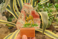 Hand Made African Kudu Buck Decoupage on Brecciated Jasper Stone Slabs - Sold Per Item - From South Africa