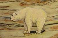 Hand Made Polar Bear Decoupage on Butter Jade Stone Slabs - sold per item - From South Africa