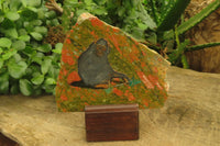 Hand Made Chimpanzee Decoupage on Unakite Stone Slabs - sold per item - From Southern Africa