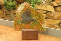 Hand Made Chimpanzee Decoupage on Unakite Stone Slabs - sold per item - From Southern Africa