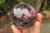 Polished Rhodonite Spheres x 4 From Madagascar