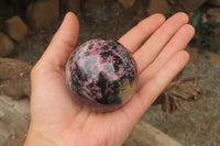 Polished Rhodonite Spheres x 4 From Madagascar