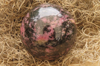 Polished Rhodonite Spheres x 4 From Madagascar