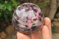 Polished Rhodonite Spheres x 4 From Madagascar