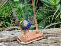 Hand Made Small Gems of The World Globe Desk Set - Sold per Item - From China