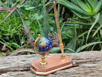 Hand Made Small Gems of The World Globe Desk Set - Sold per Item - From China