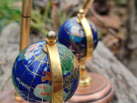 Hand Made Small Gems of The World Globe Desk Set - Sold per Item - From China