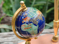 Hand Made Small Gems of The World Globe Desk Set - Sold per Item - From China