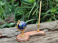 Hand Made Small Gems of The World Globe Desk Set - Sold per Item - From China