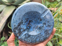 Polished Blue Dumortierite Ashtrays x 2 From Mozambique