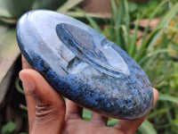 Polished Blue Dumortierite Ashtrays x 2 From Mozambique