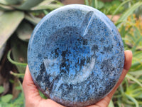 Polished Blue Dumortierite Ashtrays x 2 From Mozambique