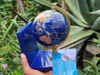 Hand Made Mixed Gemstone World Globe Bookends - sold per item -  From China