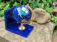 Hand Made Mixed Gemstone World Globe Bookends - sold per item -  From China