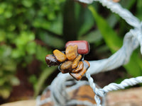 Hand Made Tigers Eye Wire Wrap Tree On Cobbed Nguni Jasper - Sold per Item -  From South Africa