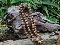 Polished Picture Stone Jasper Ball Shaped Bead Necklace - Sold Per Item - From Namibia