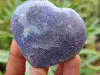 Polished Lepidolite Gemstone Hearts x 6 From Madagascar