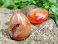 Polished Carnelian Palm Stones x 25 From Madagascar