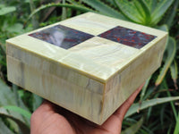 Hand Made Stone Jewellery Box x 1 From South Africa