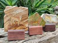 Hand Made Cheetah Decoupage Stone Slabs x 6 From Southern Africa