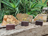 Hand Made Cheetah Decoupage Stone Slabs x 6 From Southern Africa