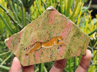 Hand Made Cheetah Decoupage Stone Slabs x 6 From Southern Africa