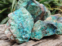 Natural Blue Shattuckite Specimens x 5 From Kaokoveld, Namibia