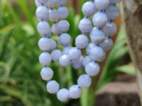 Polished Small Namibian Blue Lace Agate Faceted Bead Necklace - Sold per Item- From Namibia