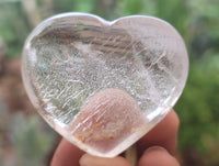 Polished Clear Quartz Gemstone Hearts x 12 From Madagascar