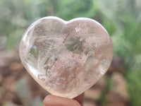 Polished Clear Quartz Gemstone Hearts x 12 From Madagascar