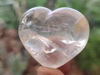 Polished Clear Quartz Gemstone Hearts x 12 From Madagascar