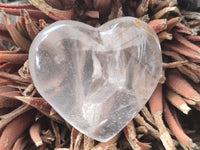 Polished Clear Quartz Gemstone Hearts x 12 From Madagascar