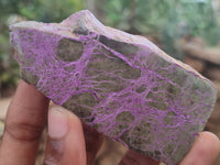 Polished on One Side Stichtite Free Forms x 12 From Barberton, South Africa