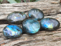 Polished Labradorite Palm Stones x 12 From Tulear, Madagascar