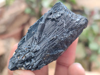 Natural Alluvial Schorl Black Tourmaline Crystals x 35 From Zimbabwe