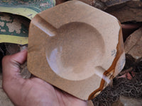 Polished Picture Stone Jasper Ashtrays x 2 From Namibia