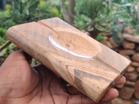 Polished Picture Stone Jasper Ashtrays x 2 From Namibia