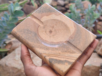 Polished Picture Stone Jasper Ashtrays x 2 From Namibia