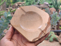 Polished Picture Stone Jasper Ashtrays x 2 From Namibia