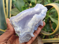 Natural Etched Blue Chalcedony Specimens x 3 From Nsanje, Malawi