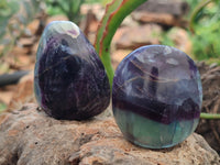 Polished Watermelon Fluorite Free Forms x 24 From Namibia