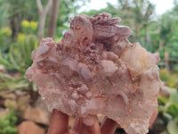 Natural Red Hematoid Quartz Clusters x 3 From Karoi, Zimbabwe