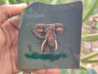 Hand Made Elephant Decoupage Stone Slabs x 6 From Southern Africa