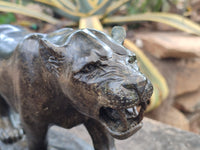 Hand Made Green Verdite Lioness Carving x 1 From Zimbabwe