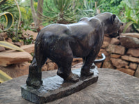 Hand Made Green Verdite Lioness Carving x 1 From Zimbabwe