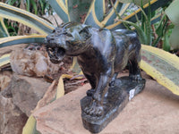 Hand Made Green Verdite Lioness Carving x 1 From Zimbabwe