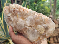 Natural Limonite Quartz Clusters x 2 From Solwezi, Zambia