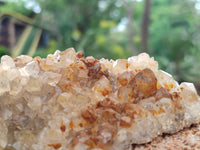 Natural Limonite Quartz Clusters x 2 From Solwezi, Zambia