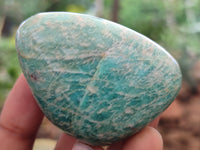 Polished Amazonite Palm Stones x 24 from Zimbabwe